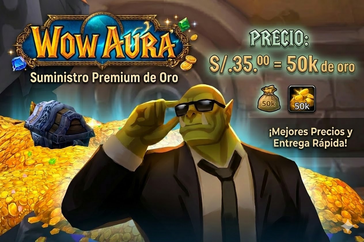 50k (50000) oro Servidor Wow Aura